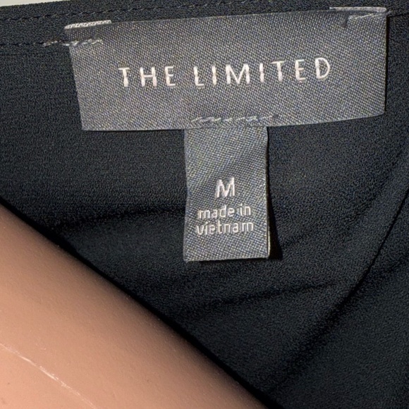 The Limited Black Long Sleeve Blouse Drawstring Waist Size M - Picture 4 of 6